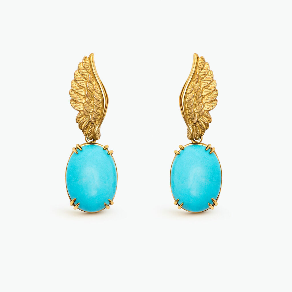 Timecapsule Isis turquoise earrings